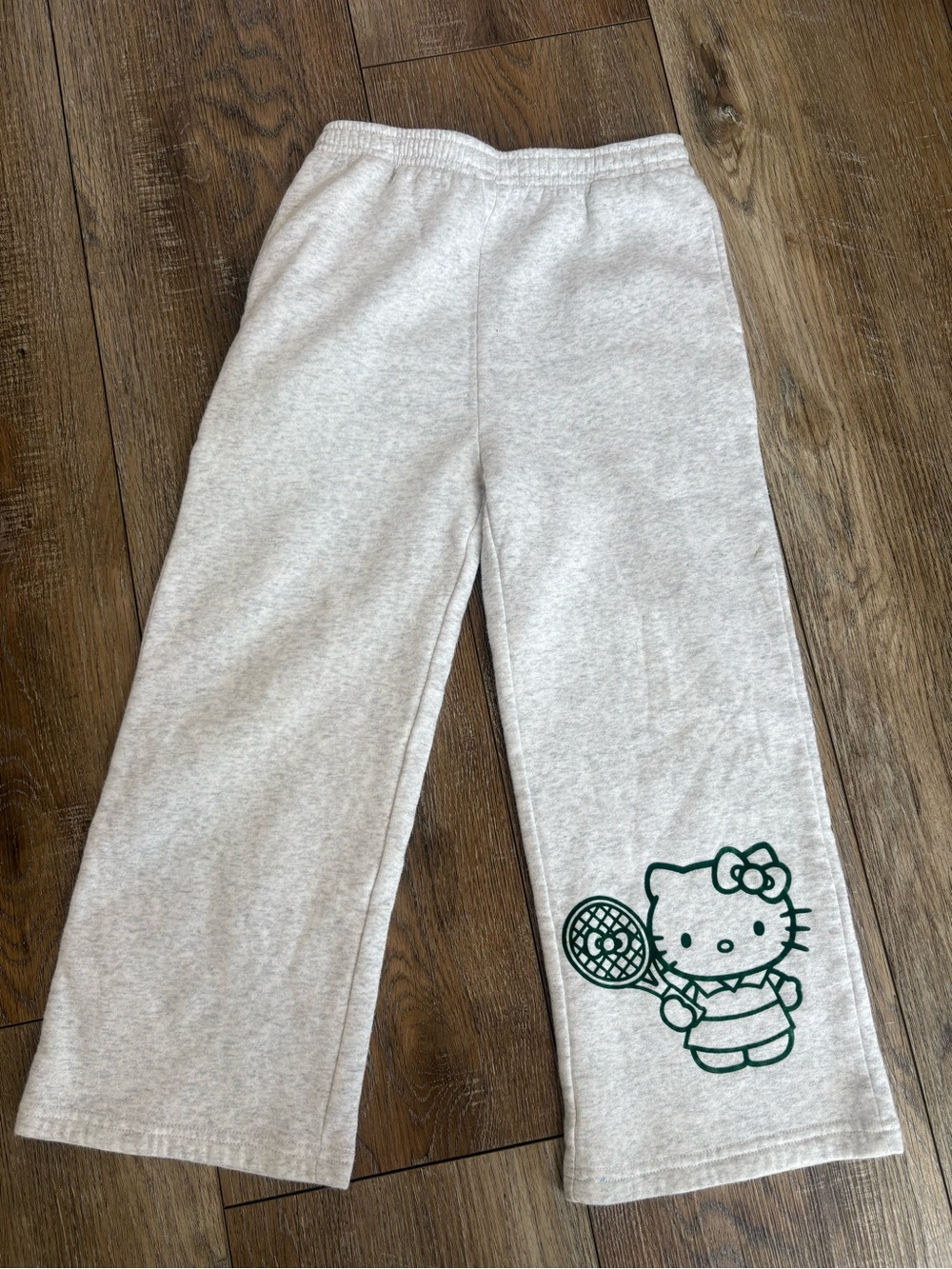 Hello Kitty White Fleece Sweatpants with Pink Bow Detail 8